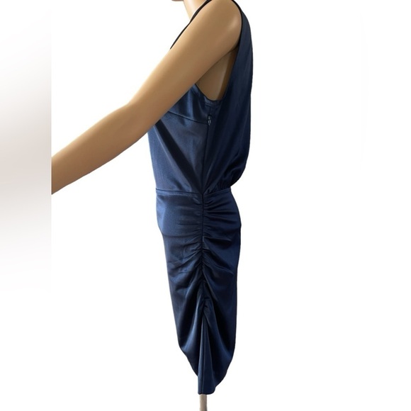 NWT Milly Reece Jersey Blue Sleeveless Mini Dress Size 4 - Picture 4 of 11